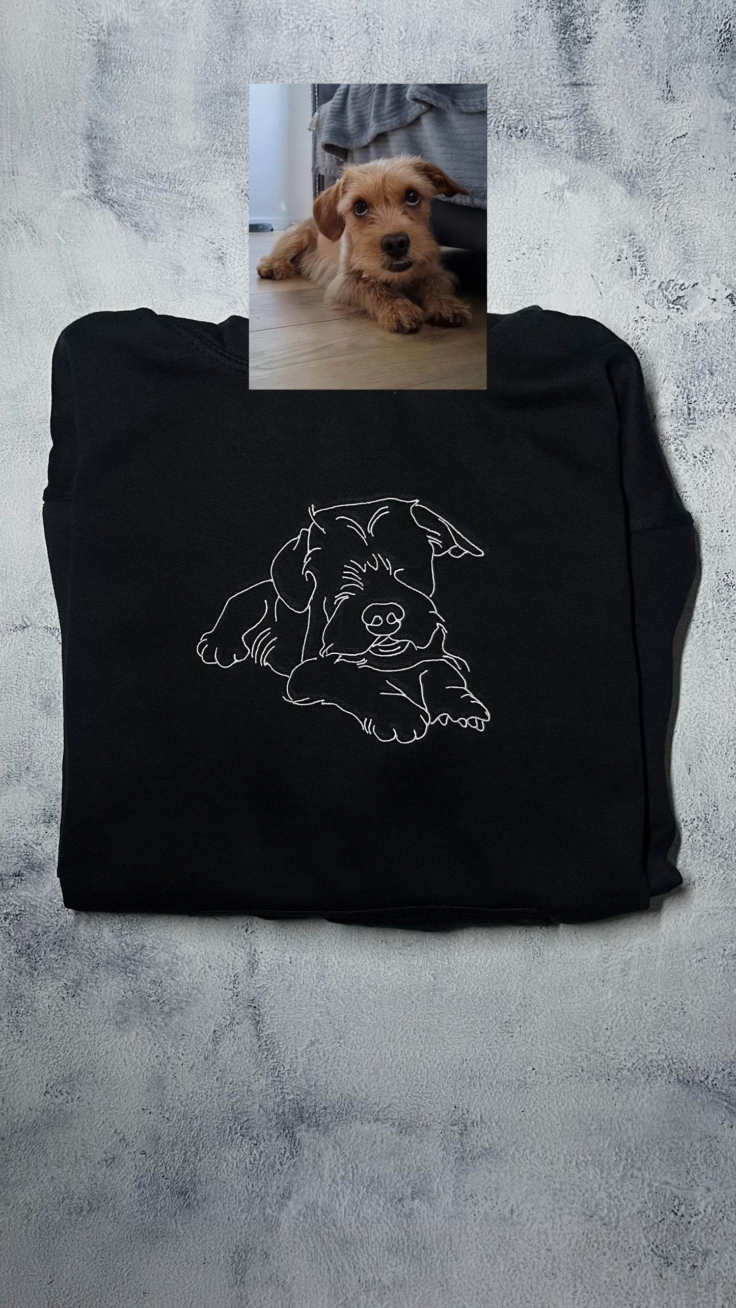 OVERSIZED Džemperis su kapišonu išsiuvinėtas pagal Jūsų nuotrauką UNISEX