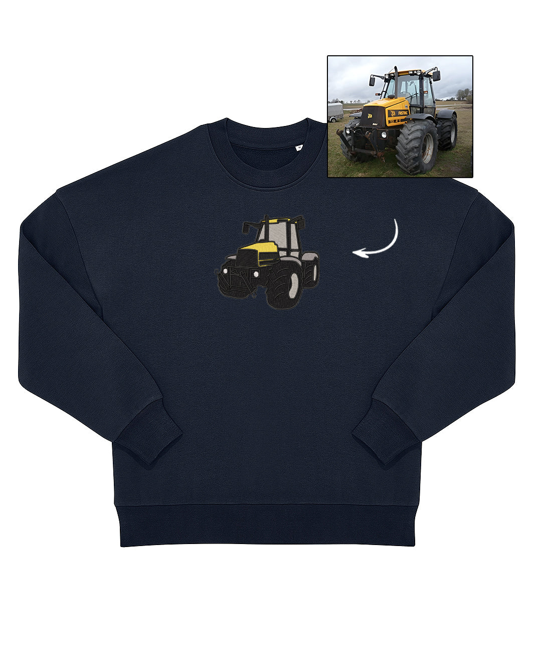 OVERSIZED Džemperis pilnai išsiuvinėtas pagal Jūsų nuotrauką UNISEX