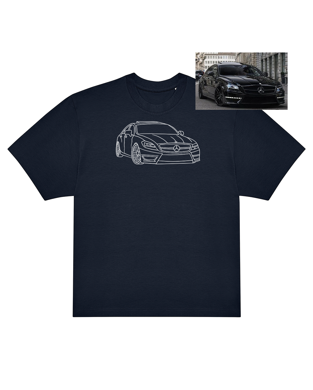 OVERSIZED Marškinėliai išsiuvinėti pagal Jūsų nuotrauką UNISEX