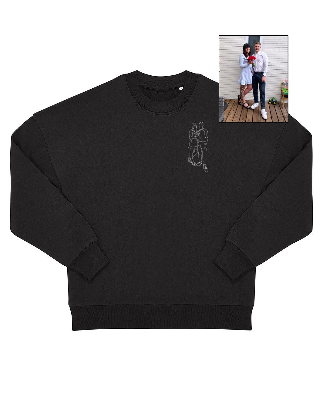 OVERSIZED Džemperis išsiuvinėtas pagal Jūsų nuotrauką UNISEX