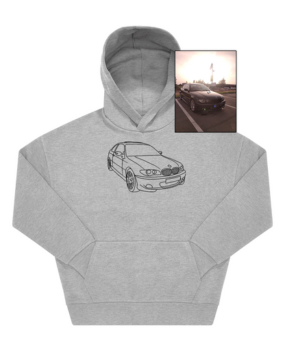 OVERSIZED Džemperis su kapišonu išsiuvinėtas pagal Jūsų nuotrauką UNISEX