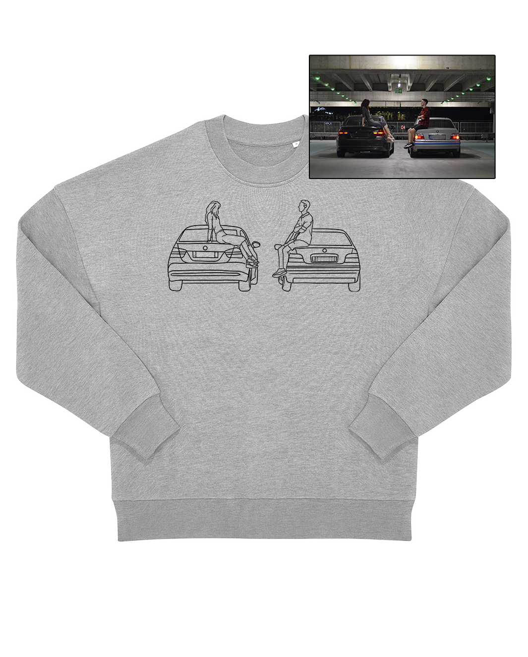 OVERSIZED Džemperis išsiuvinėtas pagal Jūsų nuotrauką UNISEX