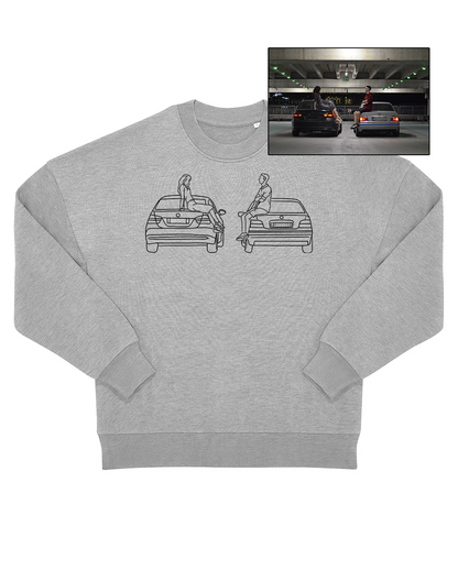 OVERSIZED Džemperis išsiuvinėtas pagal Jūsų nuotrauką UNISEX