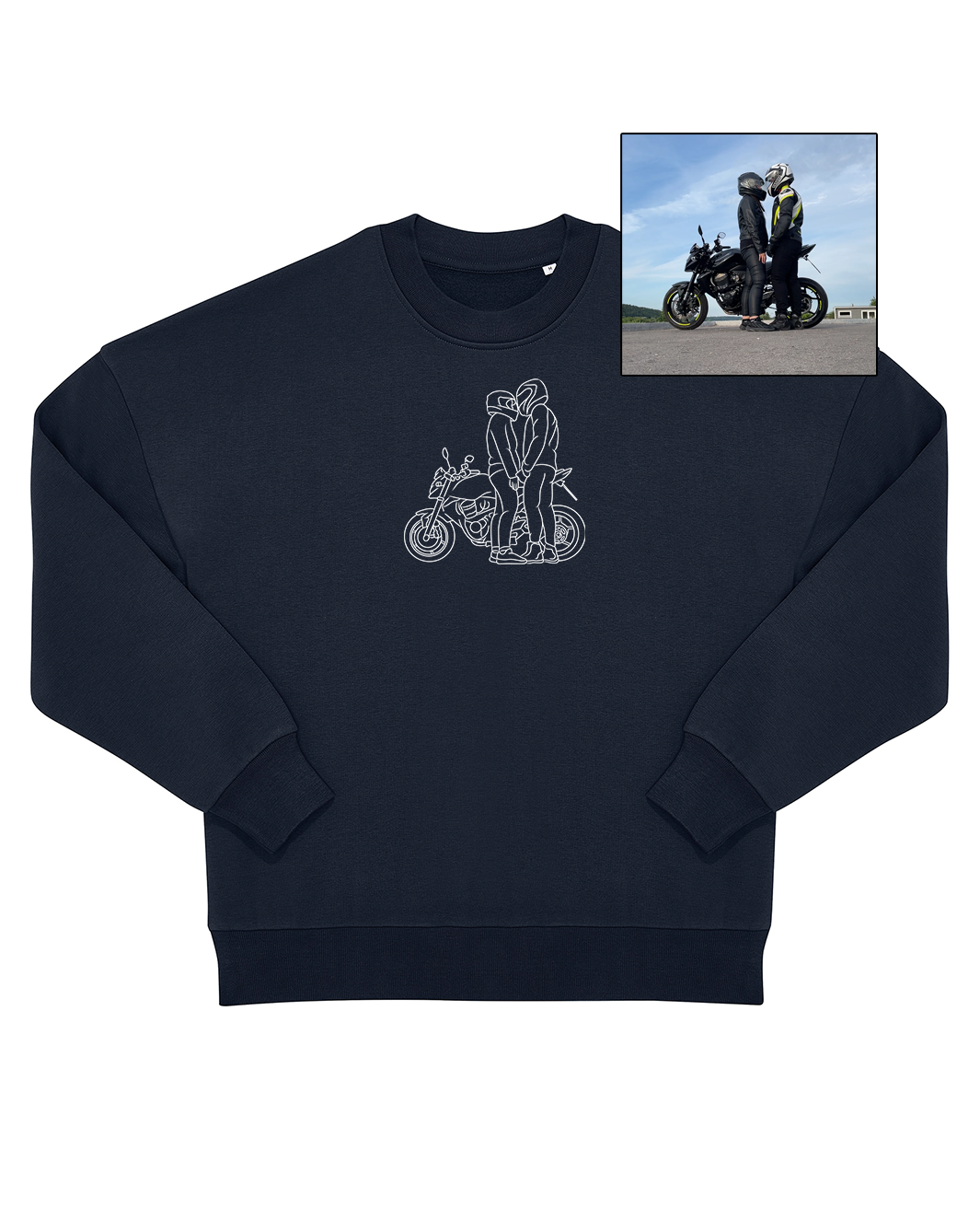 OVERSIZED Džemperis išsiuvinėtas pagal Jūsų nuotrauką UNISEX