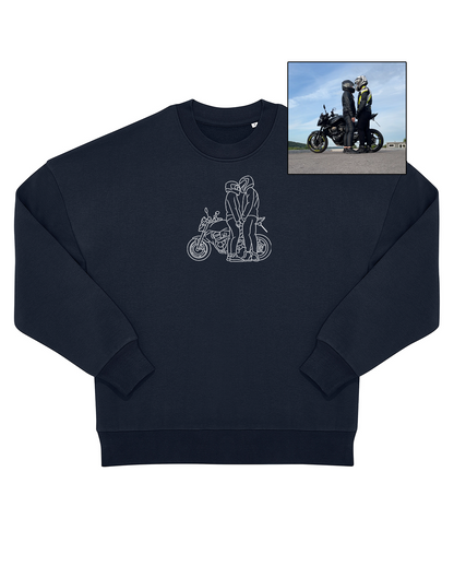 OVERSIZED Džemperis išsiuvinėtas pagal Jūsų nuotrauką UNISEX