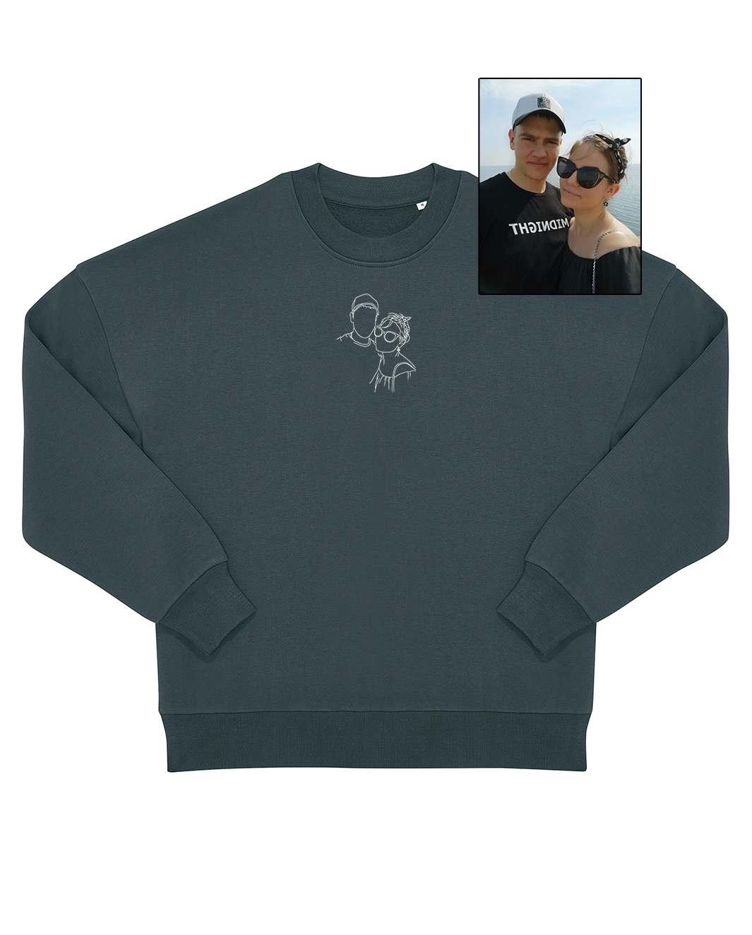 OVERSIZED Džemperis išsiuvinėtas pagal Jūsų nuotrauką UNISEX