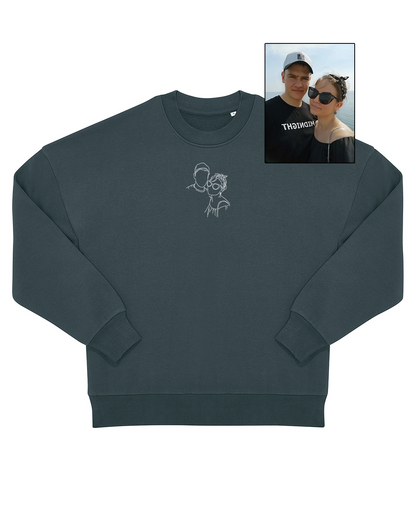 OVERSIZED Džemperis išsiuvinėtas pagal Jūsų nuotrauką UNISEX